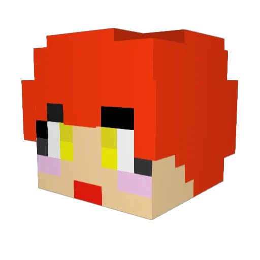 Anardin Minecraft avatar head, 3D render