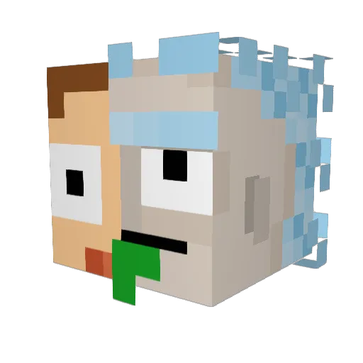 Anaromane Minecraft avatar head, 3D render