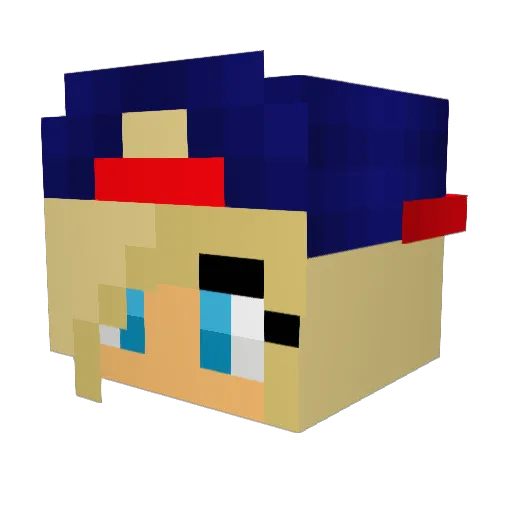 AnastasiaAR Minecraft avatar head, 3D render
