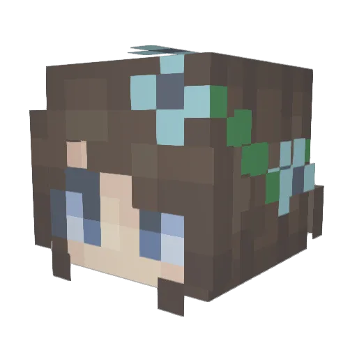Anastasiabelle2 Minecraft avatar head, 3D render