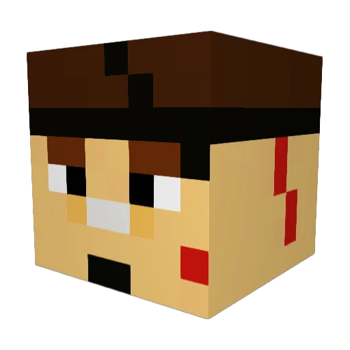 Anastasios34 Minecraft avatar head, 3D render