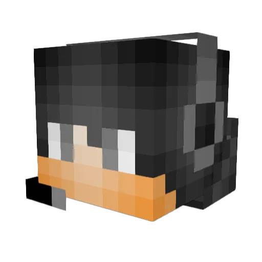 Anastesie Minecraft avatar head, 3D render