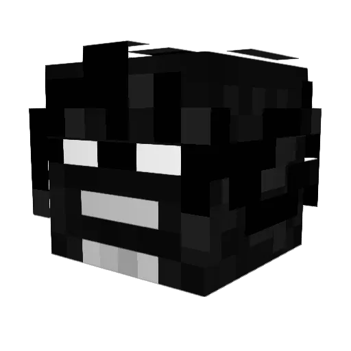 Anasthetized Minecraft avatar head, 3D render