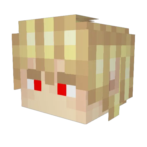 Anasui08 Minecraft avatar head, 3D render