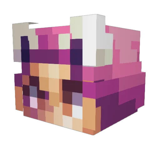 Anatester1 Minecraft avatar head, 3D render
