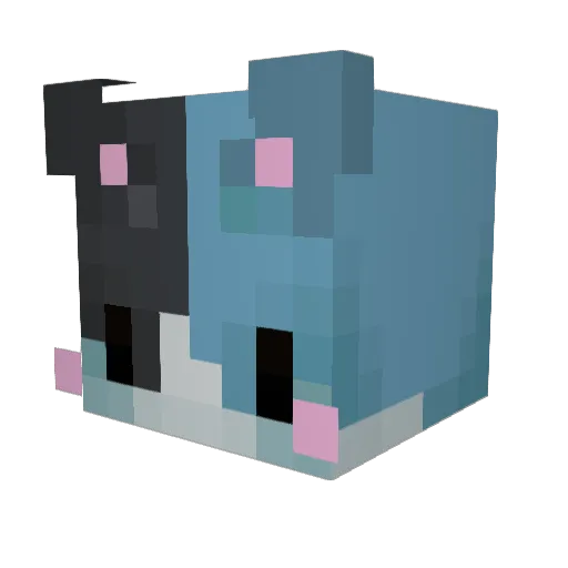 Anavp Minecraft avatar head, 3D render