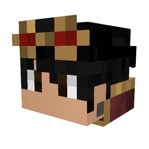 Anaxionus Minecraft avatar head, 3D render