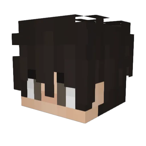 Anberus Minecraft avatar head, 3D render