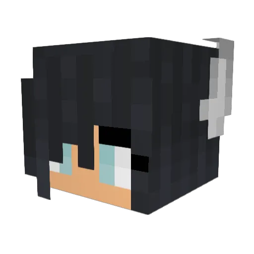 Anbjoto Minecraft avatar head, 3D render
