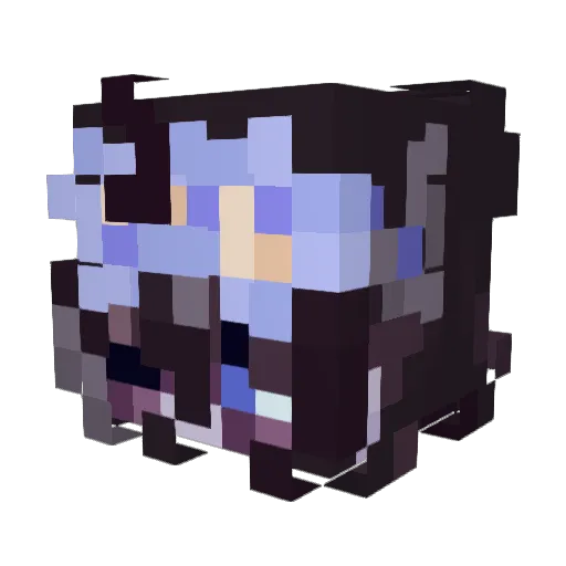 Anbnay_ Minecraft avatar head, 3D render