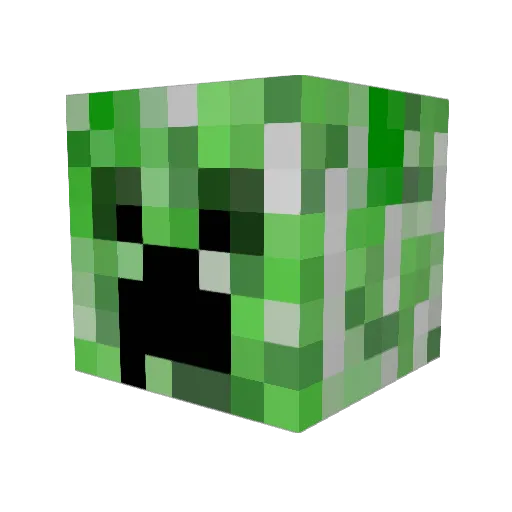 Anbra Minecraft avatar head, 3D render