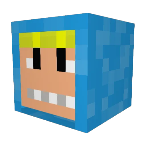 AnbuOps15 Minecraft avatar head, 3D render