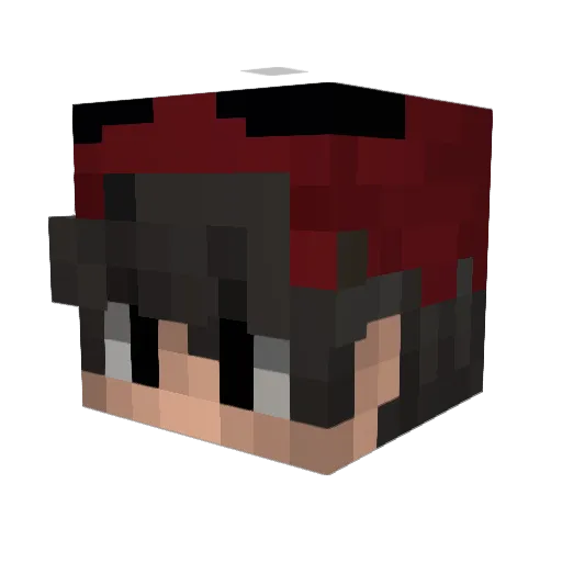 AnbuSpeed Minecraft avatar head, 3D render