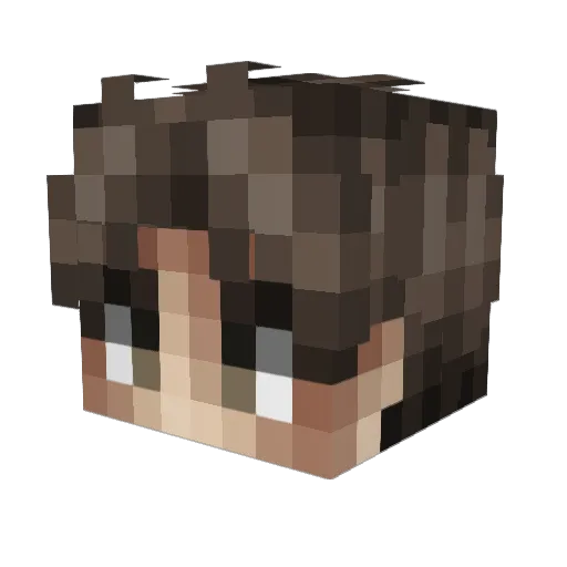 Anbuwes Minecraft avatar head, 3D render
