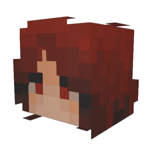 Ancce_ Minecraft avatar head, 3D render