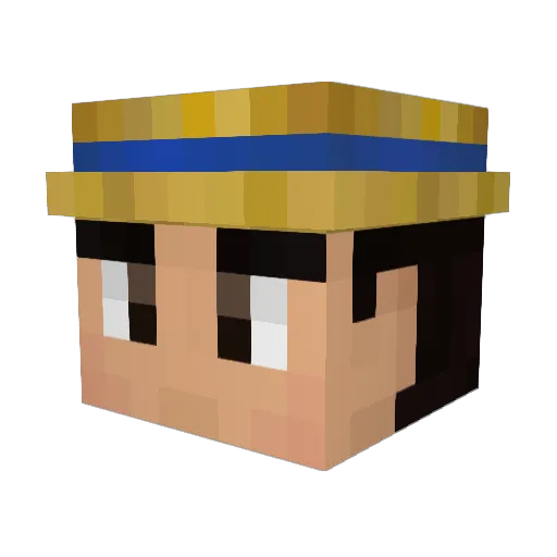 Anchak Minecraft avatar head, 3D render