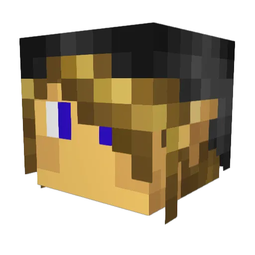 Ancharet Minecraft avatar head, 3D render
