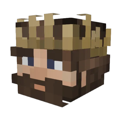 Anchn Minecraft avatar head, 3D render