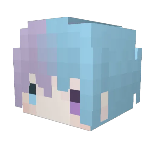 AnchoRXin Minecraft avatar head, 3D render