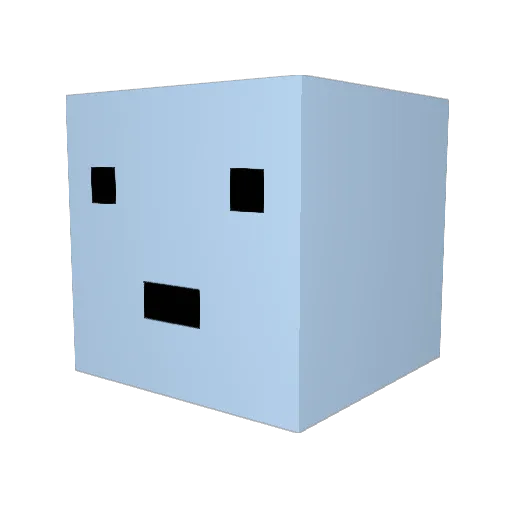 Anchuvyy Minecraft avatar head, 3D render