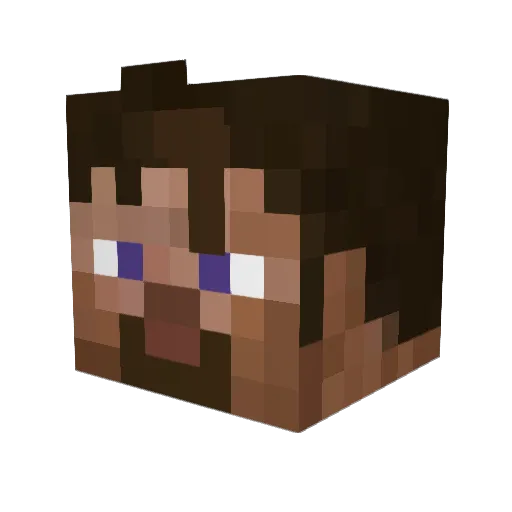 AncientBlood Minecraft avatar head, 3D render
