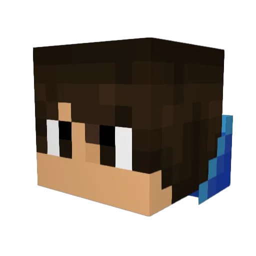AncientByte Minecraft avatar head, 3D render