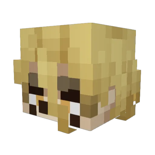 AncientHyakutama Minecraft avatar head, 3D render