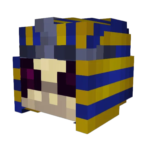 AncientMoth Minecraft avatar head, 3D render