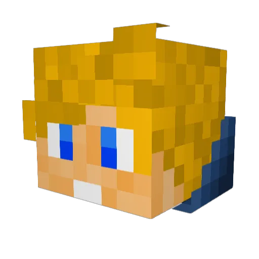 Ancient_Reality Minecraft avatar head, 3D render