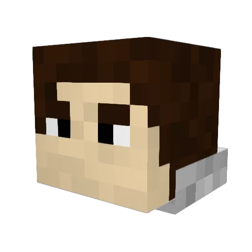 Ancient_Skull Minecraft avatar head, 3D render