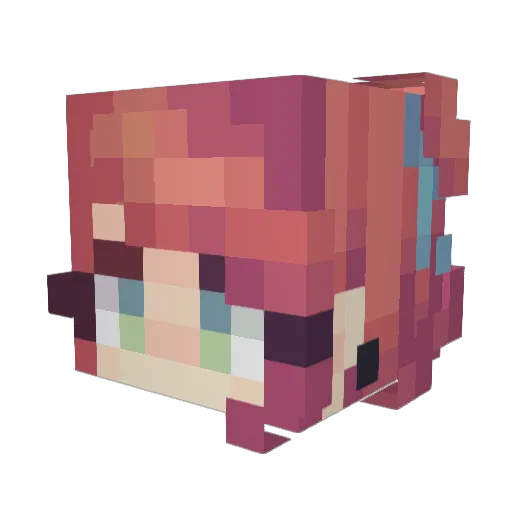 Ancimon Minecraft avatar head, 3D render