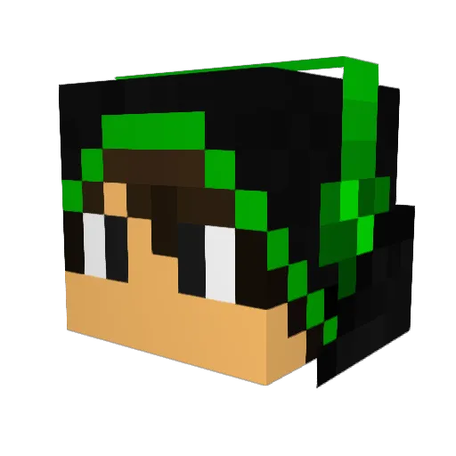 AncornTDM Minecraft avatar head, 3D render