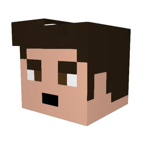 Ancrest Minecraft avatar head, 3D render