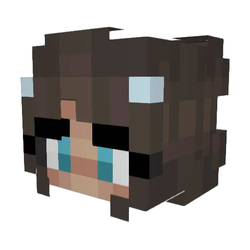 Ancxf39 Minecraft avatar head, 3D render