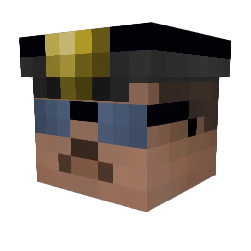 AndGms Minecraft avatar head, 3D render
