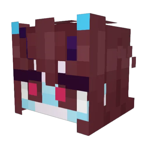 AndNobody Minecraft avatar head, 3D render