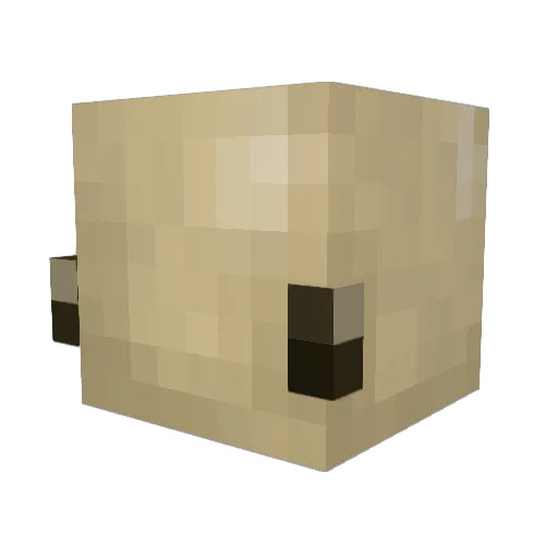 AndSheWas Minecraft avatar head, 3D render