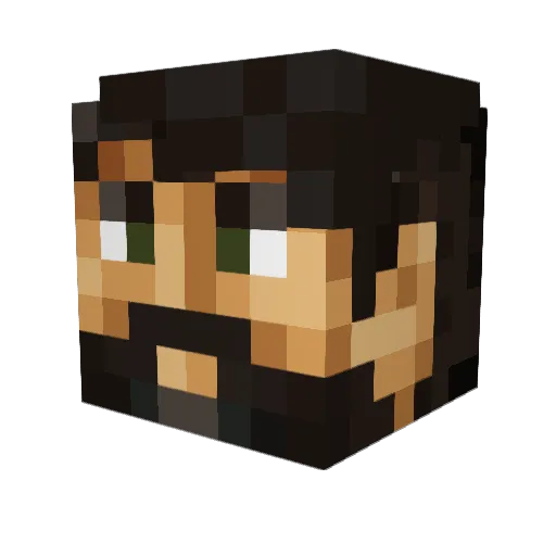 And_elis Minecraft avatar head, 3D render