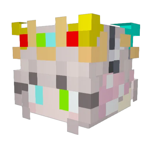 And_home Minecraft avatar head, 3D render
