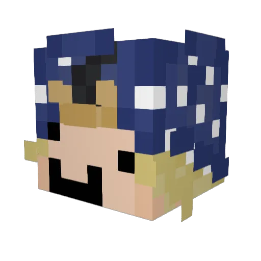 And_or Minecraft avatar head, 3D render