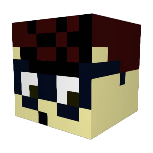 AndaMan1 Minecraft avatar head, 3D render