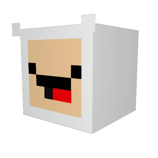 Andac01 Minecraft avatar head, 3D render