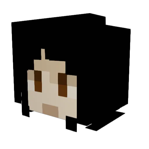 Andalea Minecraft avatar head, 3D render