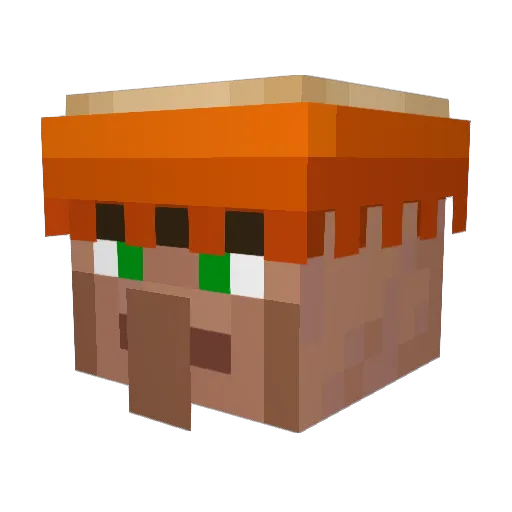 Andao_Lincoln Minecraft avatar head, 3D render