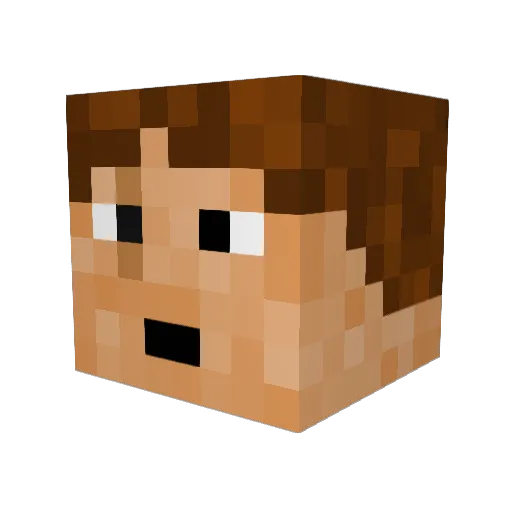 Andars99 Minecraft avatar head, 3D render