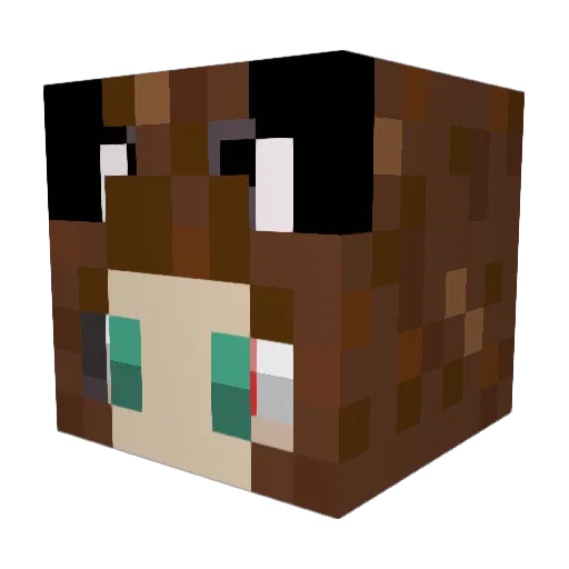 Andasta Minecraft avatar head, 3D render