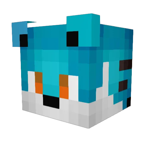 Andchiva Minecraft avatar head, 3D render