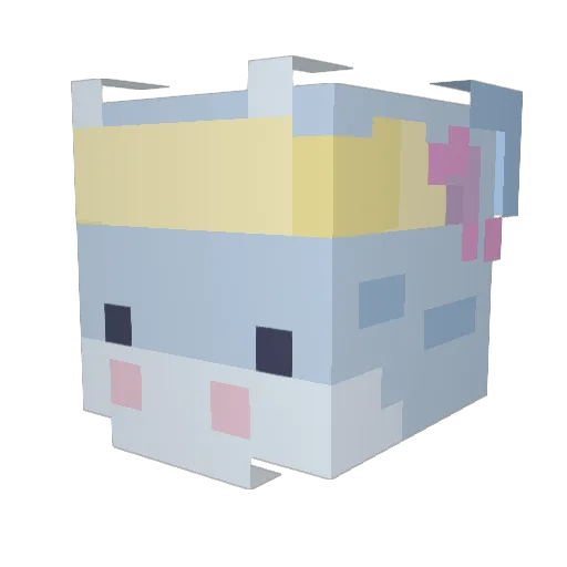AndeMind Minecraft avatar head, 3D render