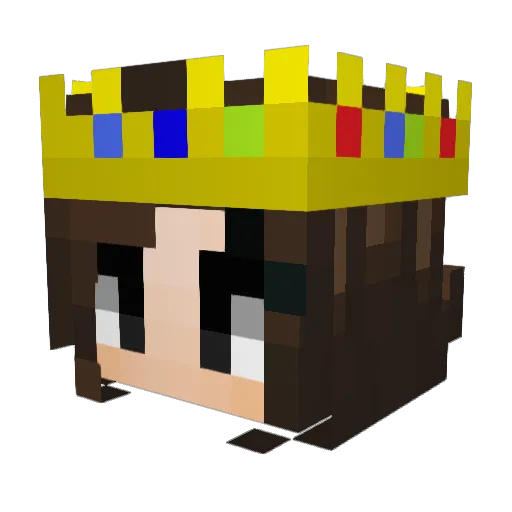 Andeeia Minecraft avatar head, 3D render