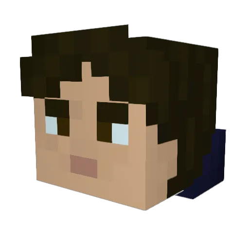 Ander2130 Minecraft avatar head, 3D render